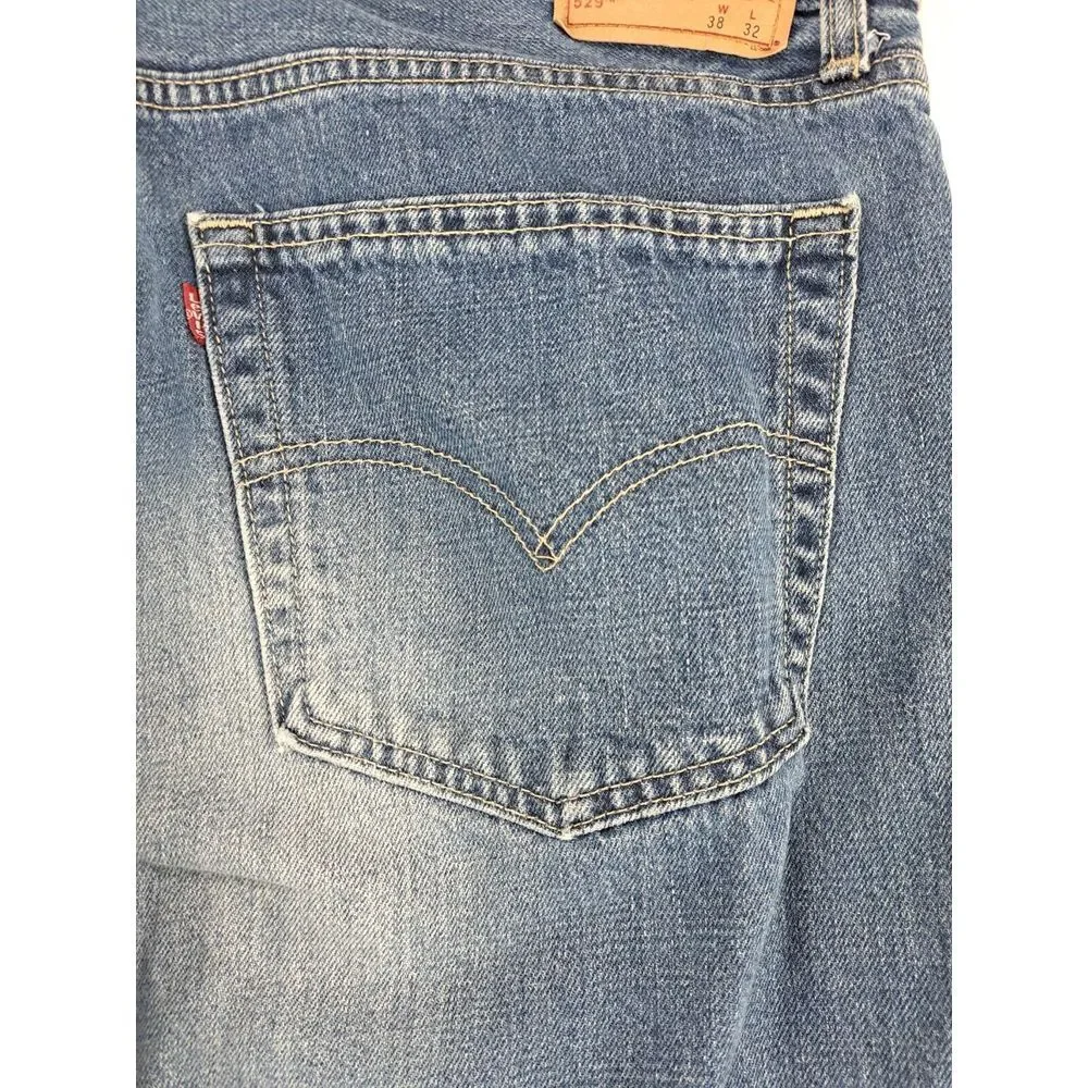 Vintage Levis 529 Low Rise Straight Leg‎ 38x32 ACT 39 Jeans 2002 Y2K Made in USA
